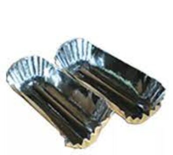 Paper Hotdog Plate Silver