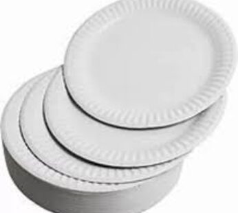 Paper Plate Laminated White 9″