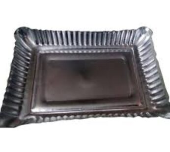 Paper Plate Square Silver