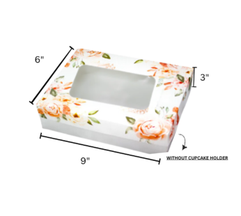 Cupcake Box 6x9x3 (without cupcake holder)