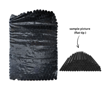 Sago Straw- Black (Flat Tip) 1kg