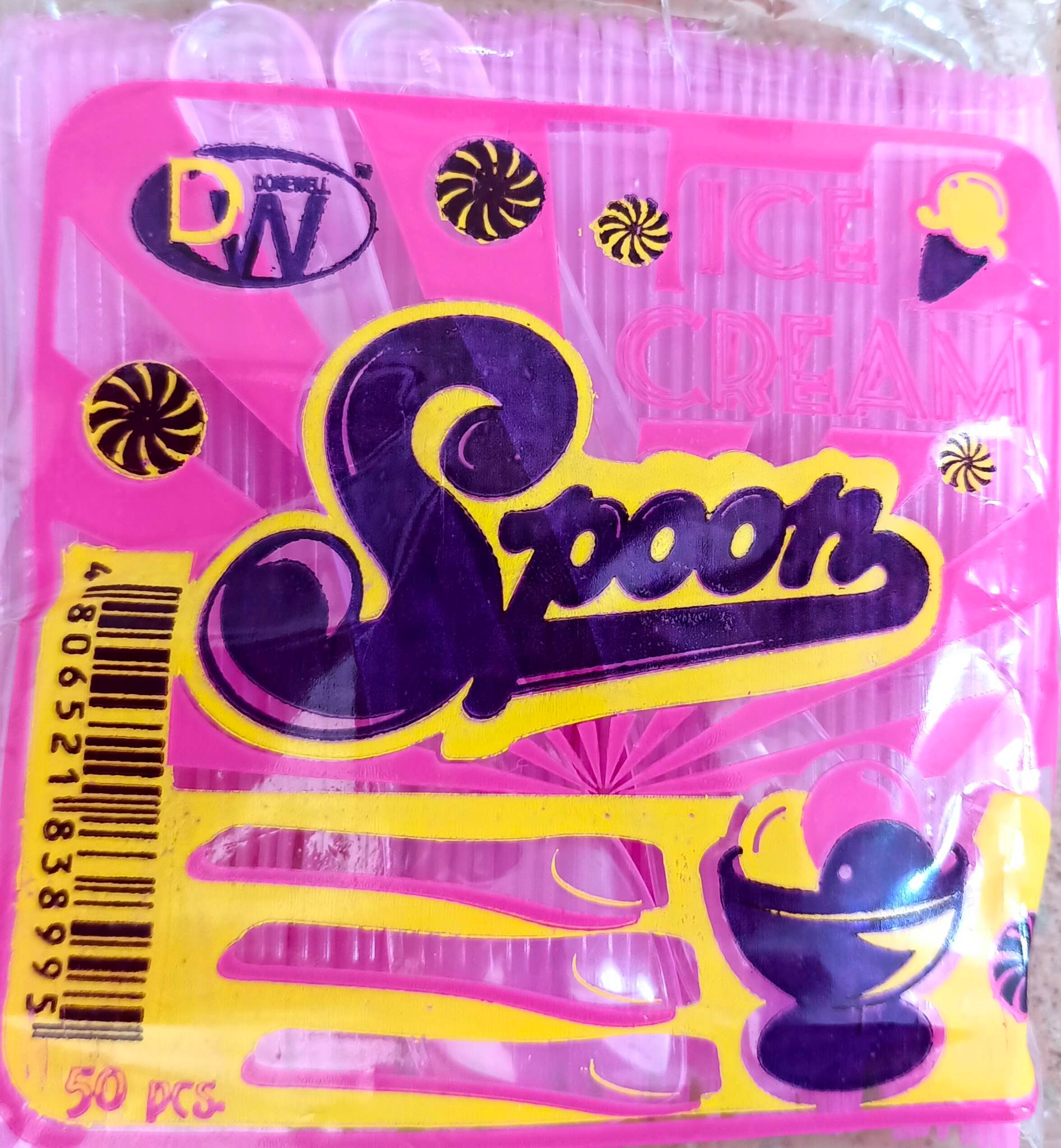 Plastic Ice Cream Spoon 50's