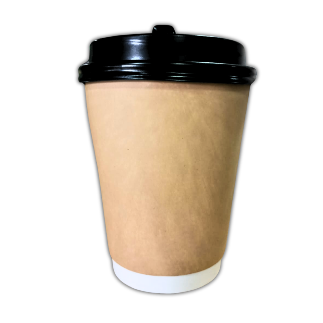 Paper Cups Double Wall 16oz with Lids