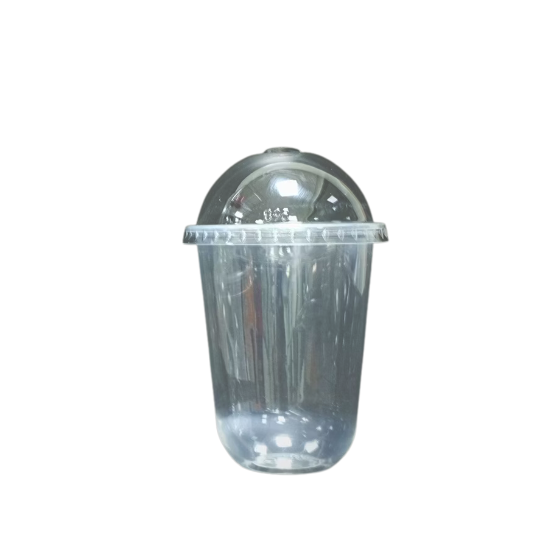 Plastic U Cup 16oz ( 500cc ) with lids
