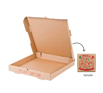 Brown Printed Corrugated Pizza Box 12″