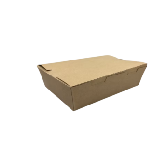 Pre-folding Paper Meal Box Brown 880cc